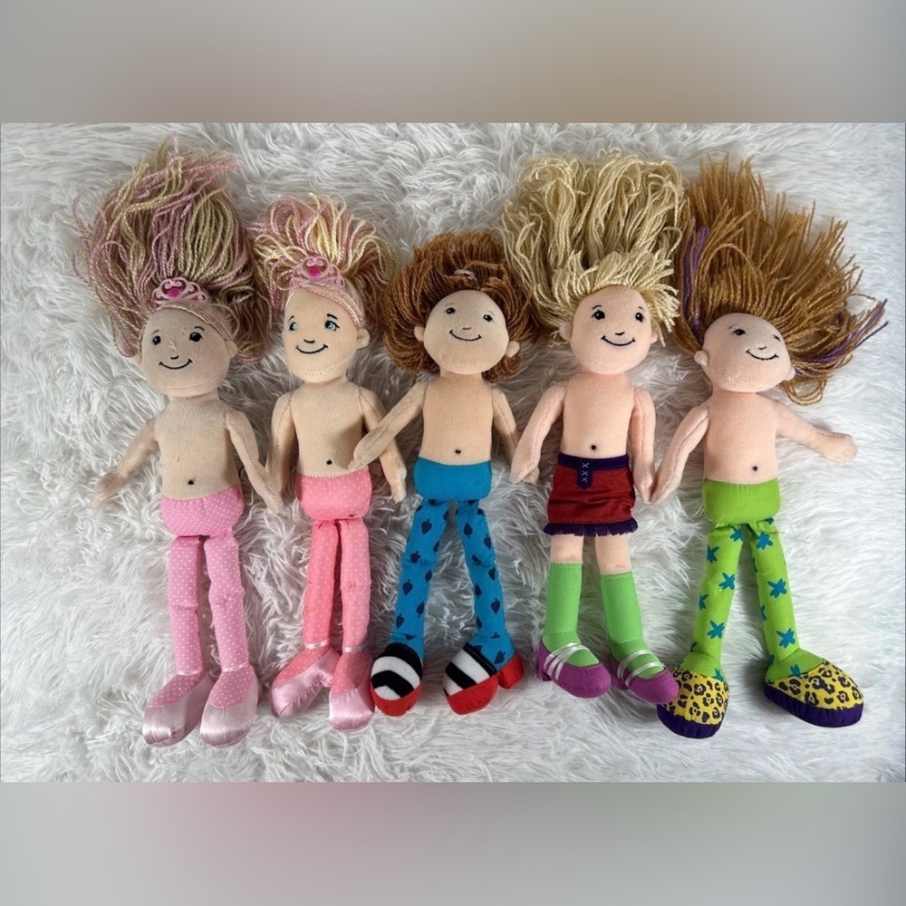 Vintage Groovy Girls Plush Dolls Talli, Britta, Siri, Princess Seraphina Lot